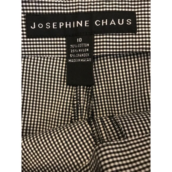 Women's size 10 Capri pants Josephine Chaus Black and white check - Picture 2 of 4